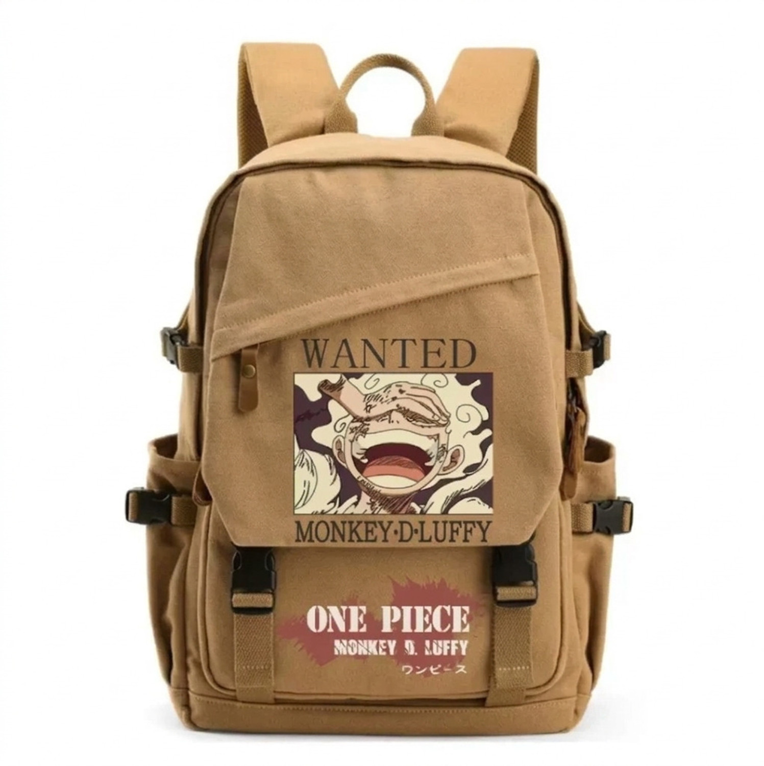 Image of RUVIDO CASO One Piece Luffy Wanted Backpack for Boys & Girls | Anime School & College Bag Backpack