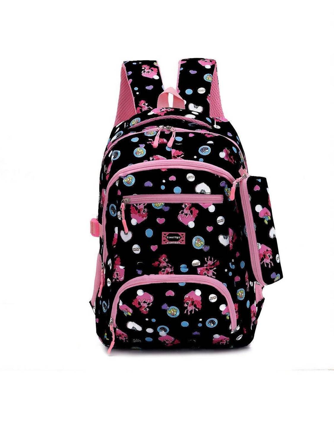 Tinytot SB118_01 School Backpack College Bag Travel Bag with Pencil Pouch 2nd Standard onward Waterproof School Bag