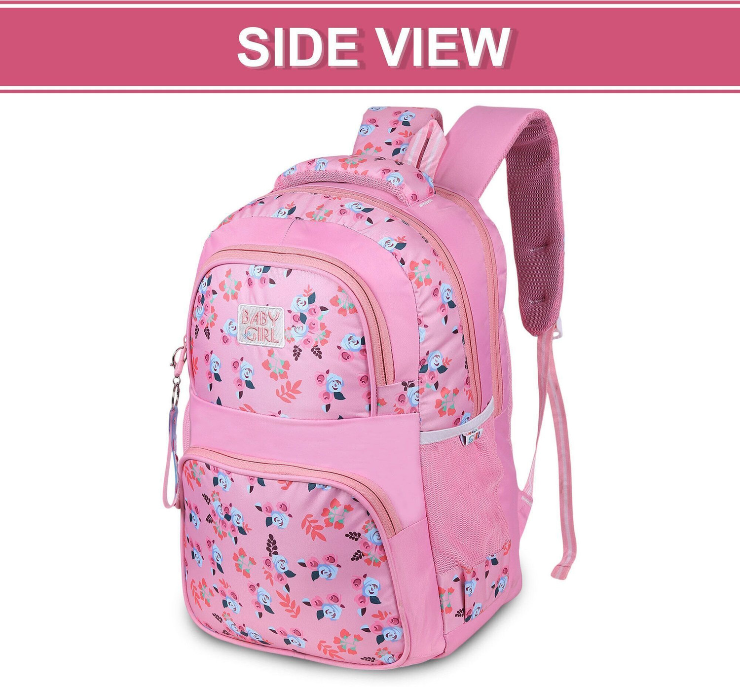 Image of Baby Girl korean style school bag for girls |school bag for girls class 9| Pink Color Bag Waterproof School Bag