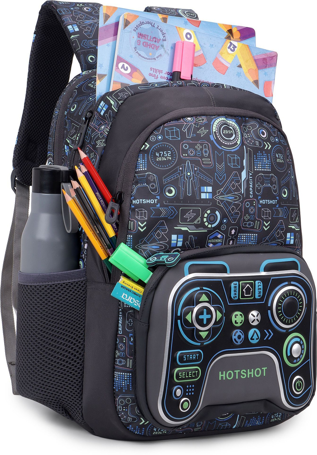 Image of HOT SHOT BY HOTSHOT GAMER 1446|SCHOOL BAG|TUTUION BAG|KIDS BAG|FOR BOYS&GIRLS School Bag