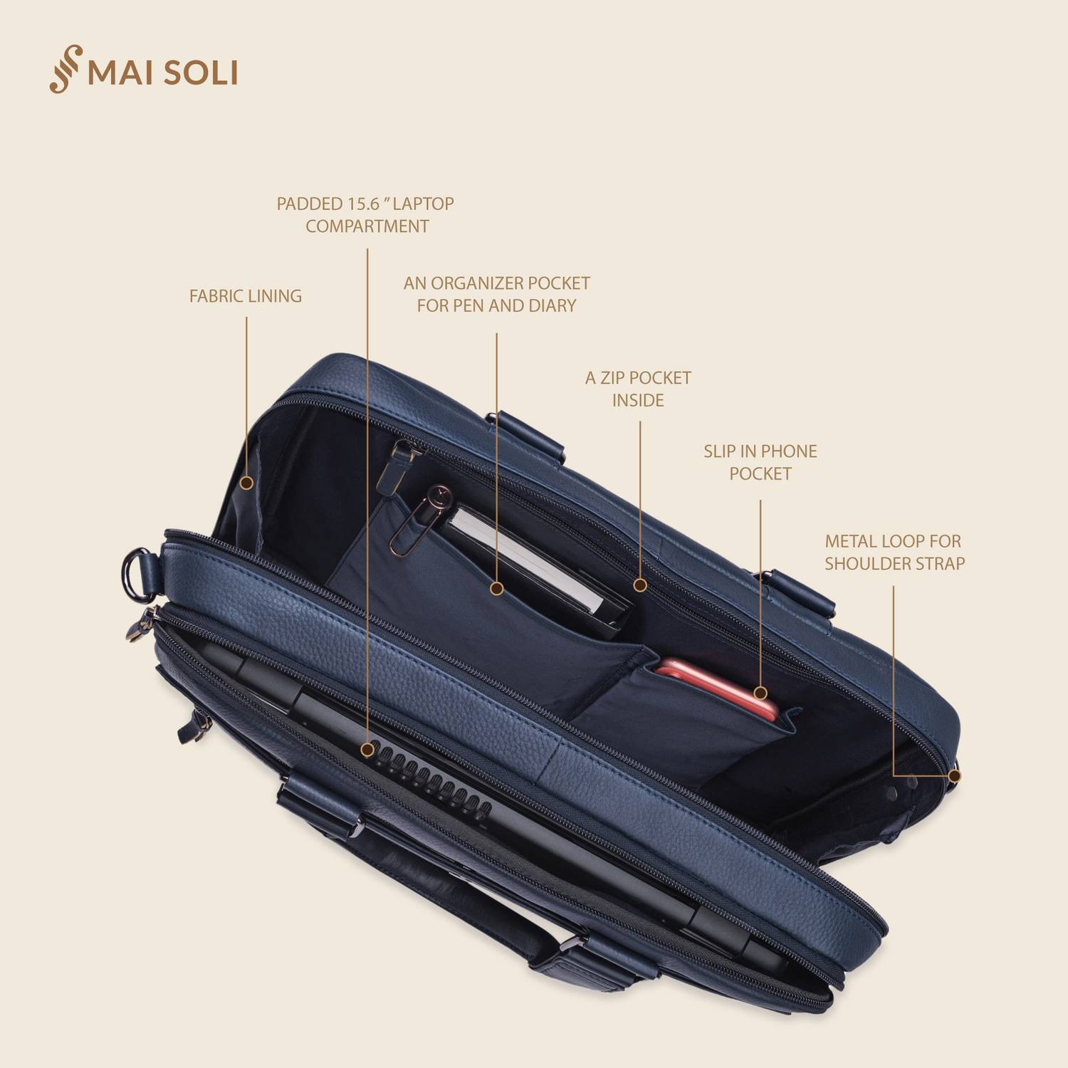Flipkart.com | Mai Soli Chester Navy Blue Genuine Leather Double Flipkart.com | Mai Soli Chester Navy Blue Genuine Leather Double