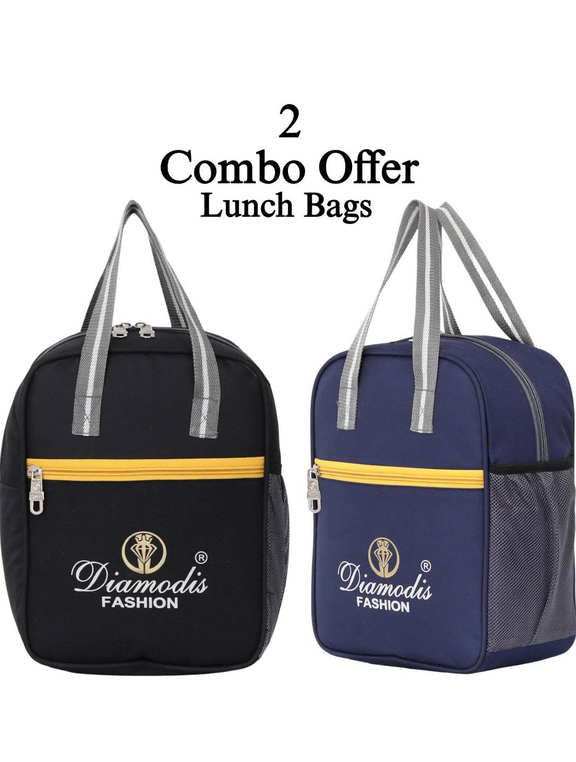 DIAMODIS FASHION New Trendy Hiquality All Age 2 Combo Tiffin bag Keep Food Hot and Warm Waterproof Lunch Bag