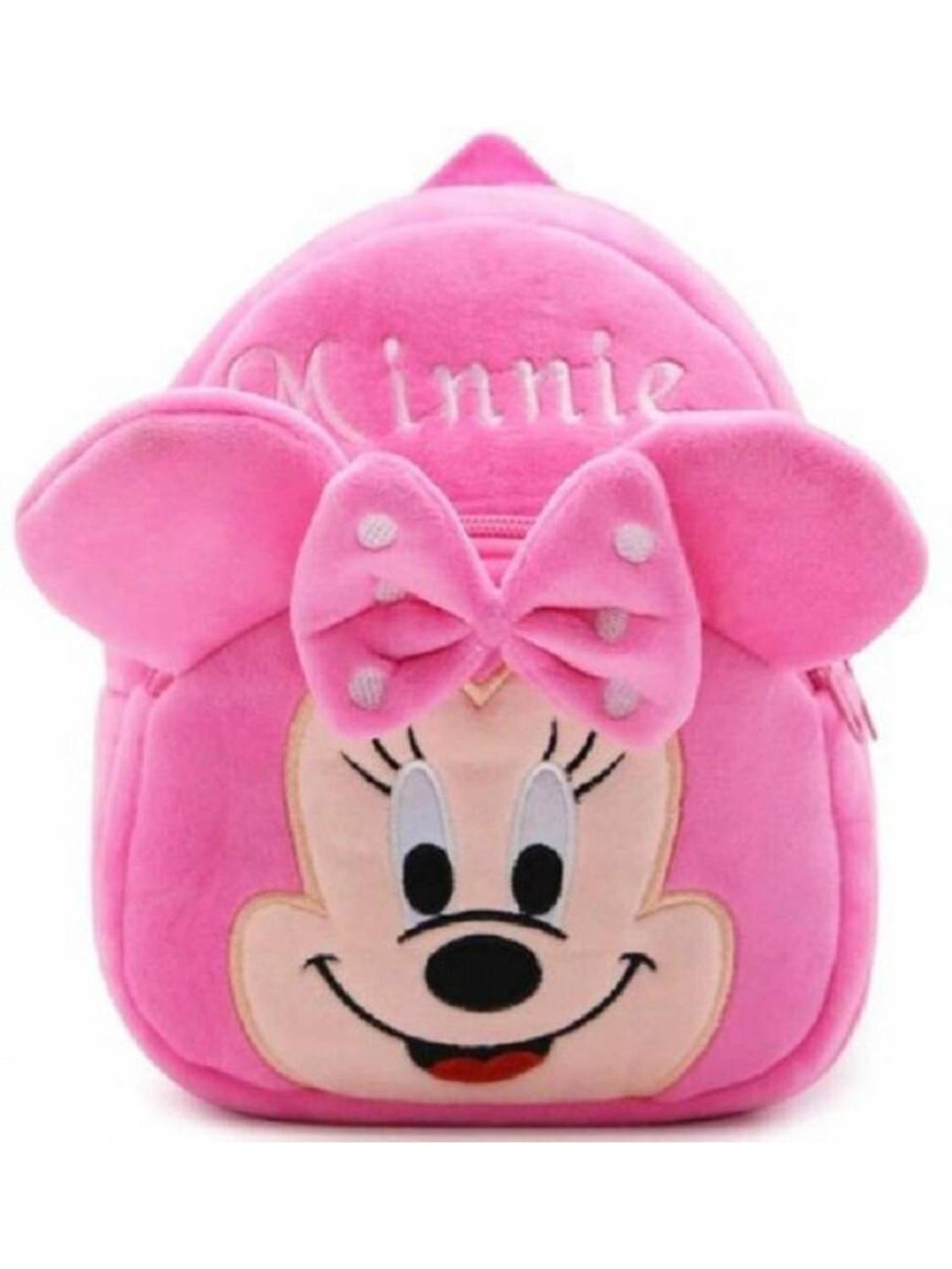 Bluemoon Kids School Bag Minnie Soft Plush Cartoon Baby Boys/Girls Plush Bag (Red, 11 L) Plush Bag