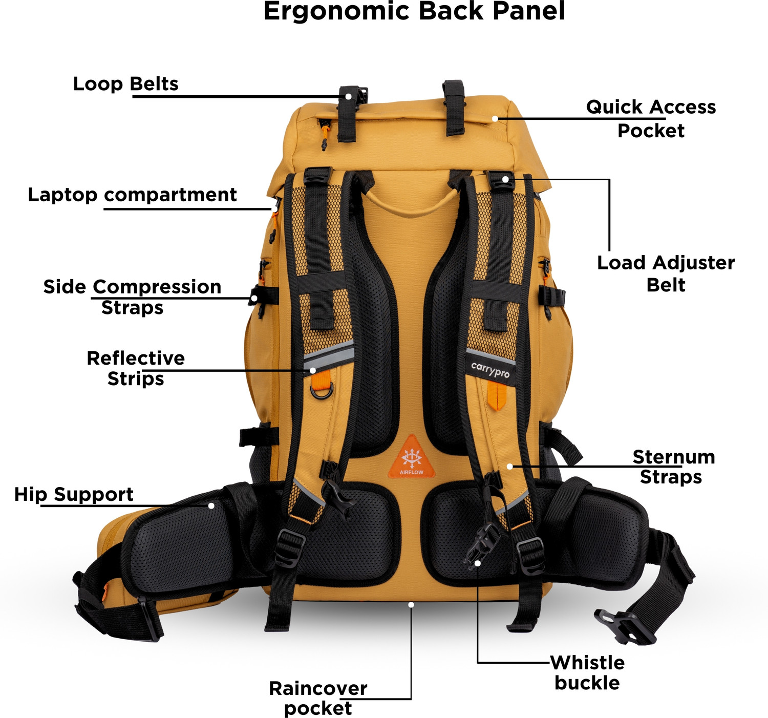 Image of CarryPro HOBO40 v2.0 Functional Travel Backpack Waterproof Backpack