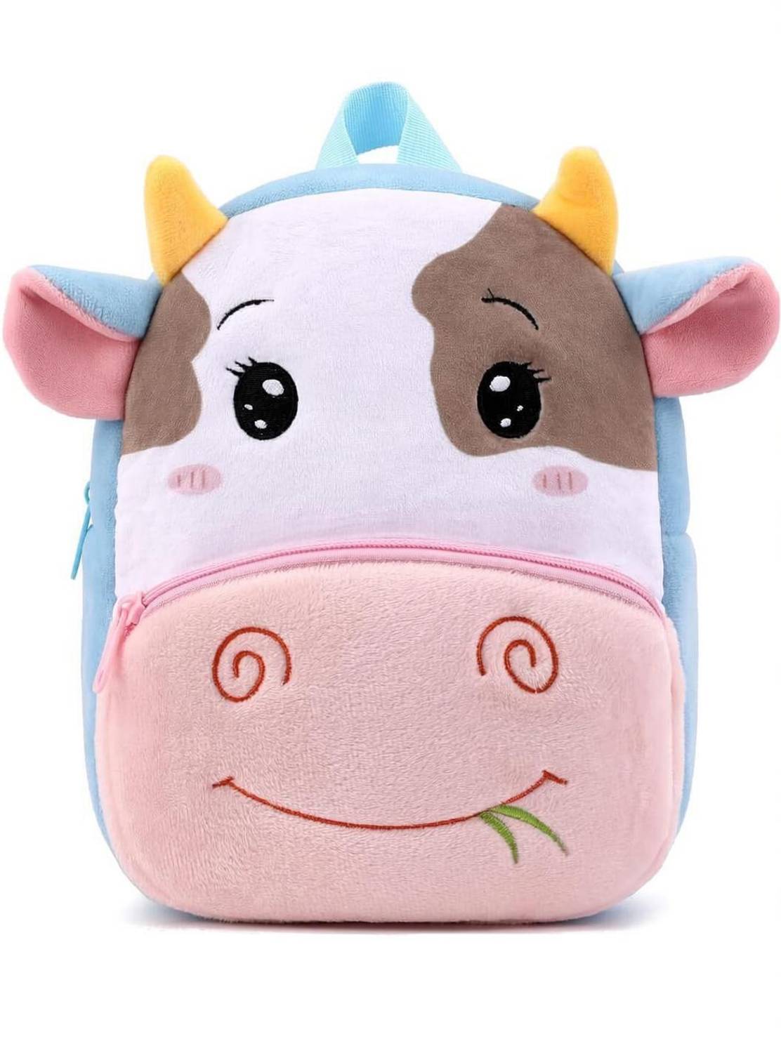 HappyChild Toddler Bag Plush Animal Cartoon Mini Travel Bag for Baby Girl Boy 1-6 Years School Bag