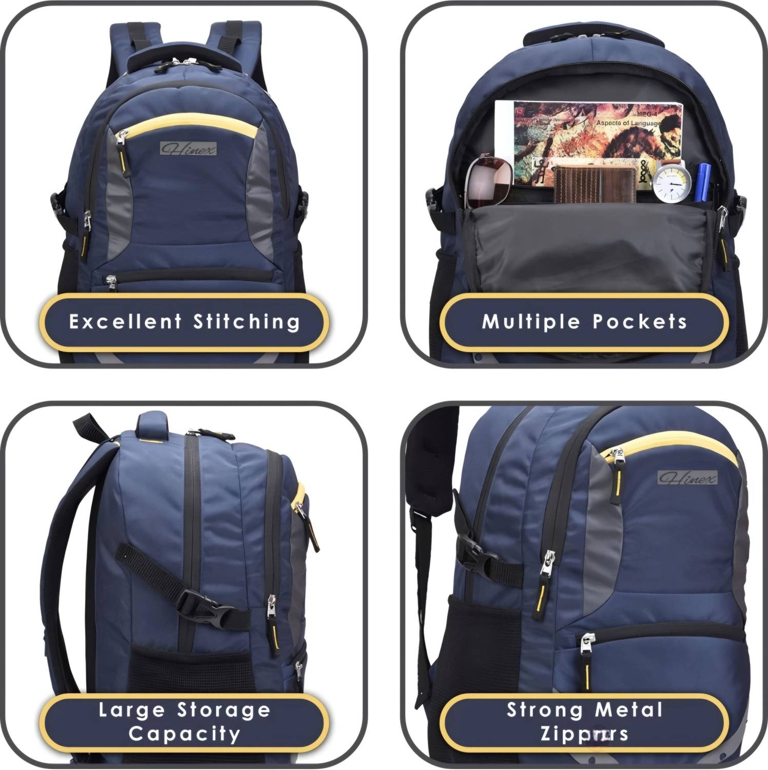 HINEX 35L Laptop Backpack with Rain Cover - Image 3