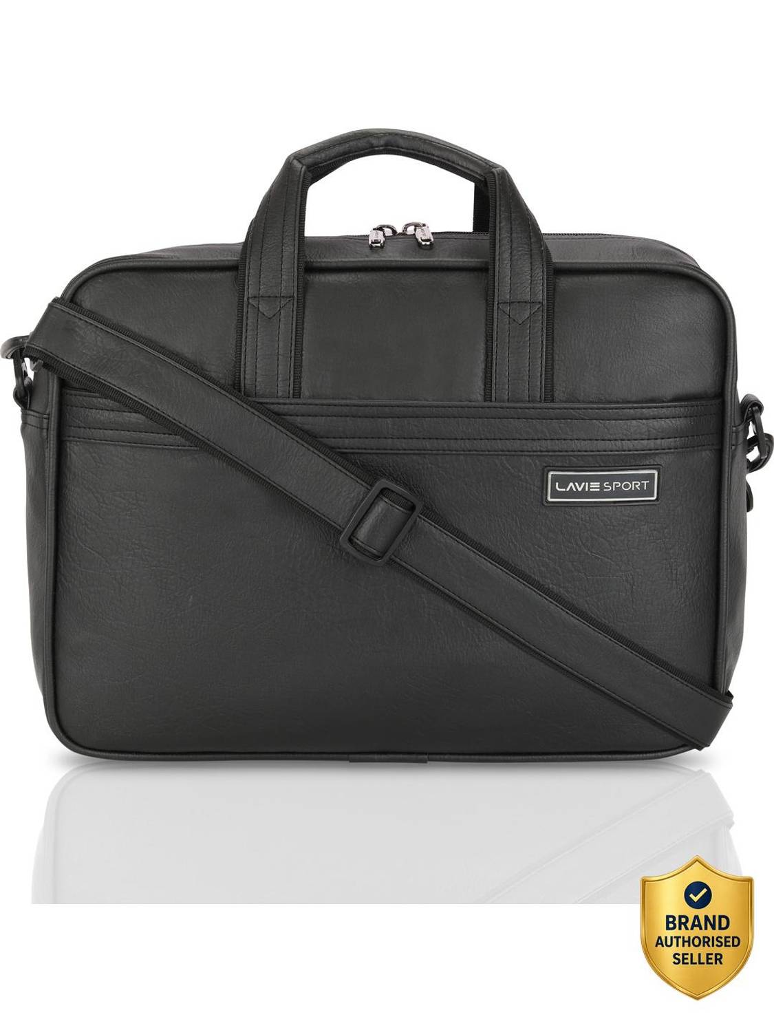 Lavie Sport Director Briefcase Messenger Bag (Black, 16 L)