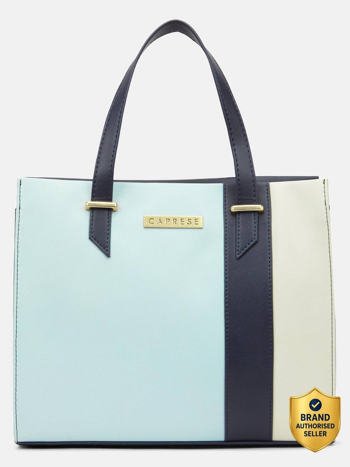 Caprese Deer Satchel Medium Powder Blue Bag for Women Shoulder Bag