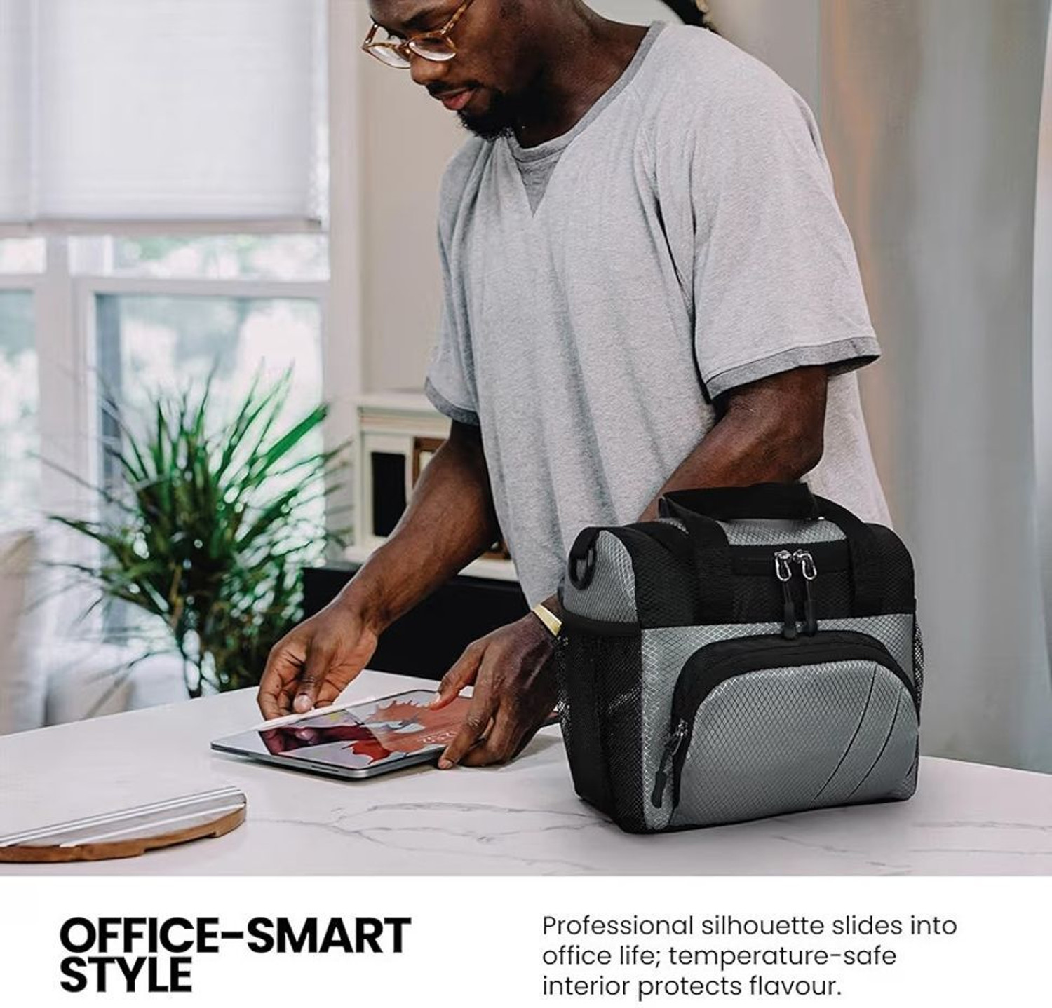 Image of QuiteFit Lunch Tiffin Bag for Collage Office & Picnic for all Waterproof Lunch Bag Waterproof Lunch Bag