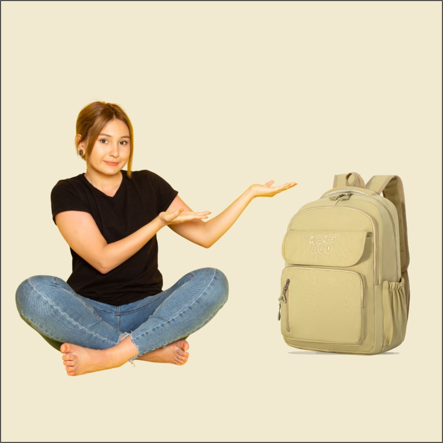 Image of Tinytot SB297 01 Japanese Style Korean Unisex School College Casual Laptop Backpack Bag Waterproof School Bag