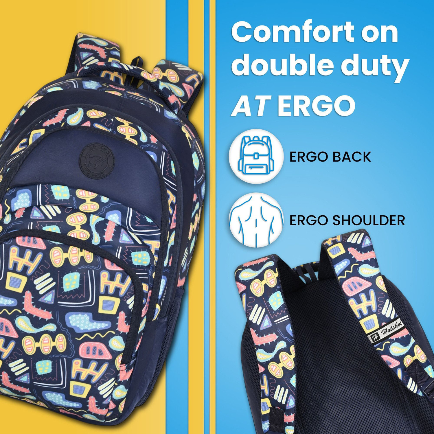 Image of HOT SHOT HOTSHOT BAGS|SCHOOL BAG|TUTION BAG|COLLEGE BACKPACK|LARGE SIZE|19 IN|BOYS&GIRLS School Bag