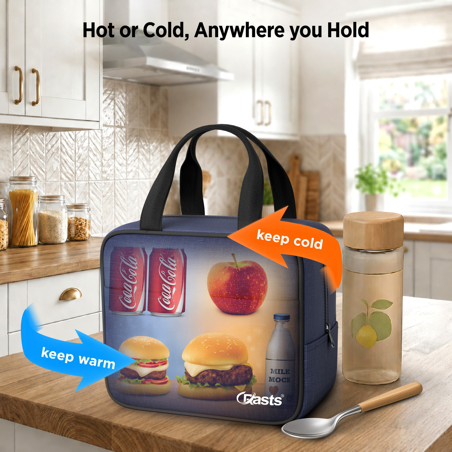 Image of Crasts Lunch Bag Office Tiffin Bags for Men Women Insulated Hot Cold Travel Picnic Bag Lunch Bag