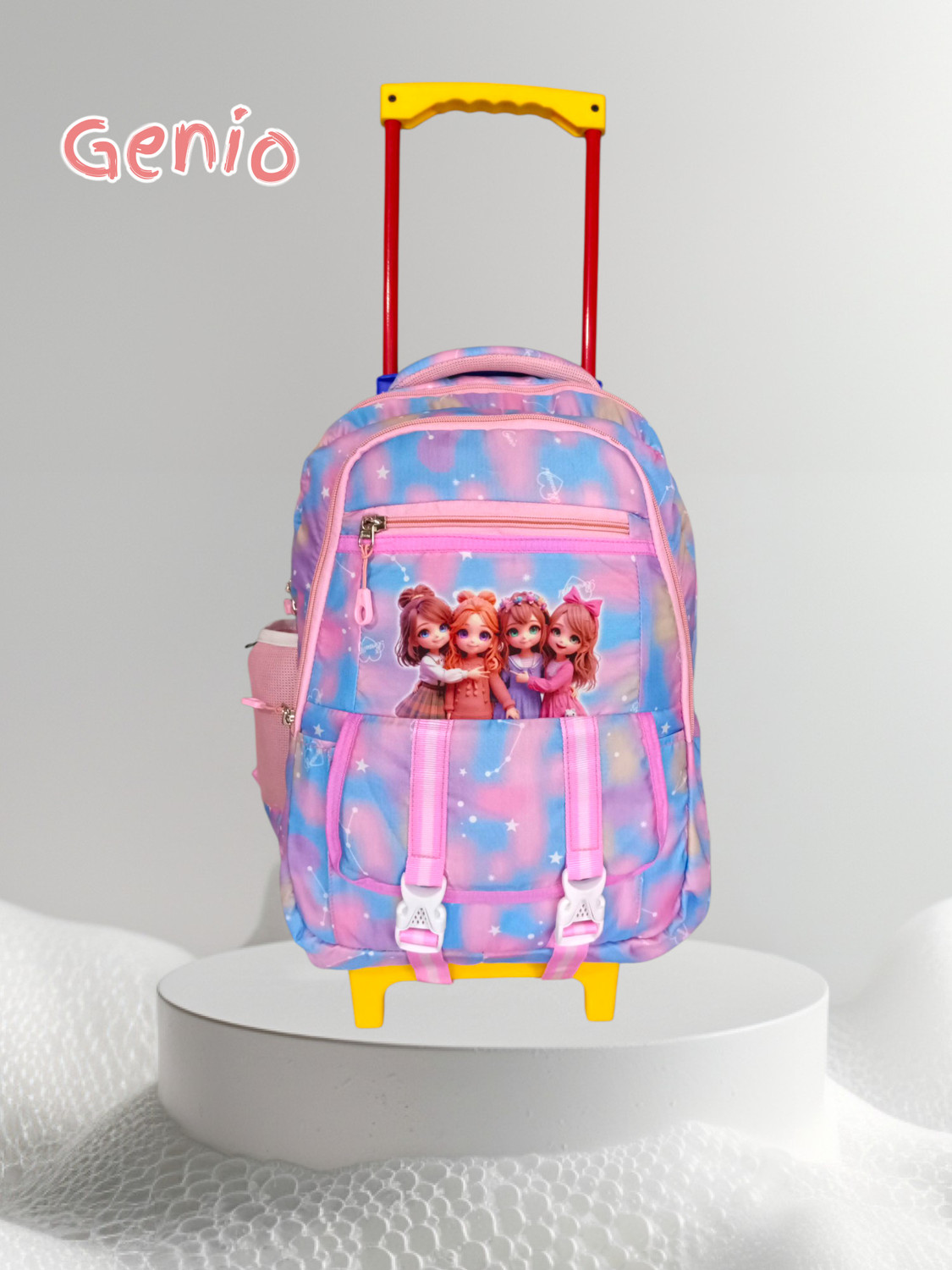 Image of Genio BARBLE School Kids Trolly Bag - 18 In- Queen UNIQ RAINBOW Waterproof (40 L ) Waterproof Trolley