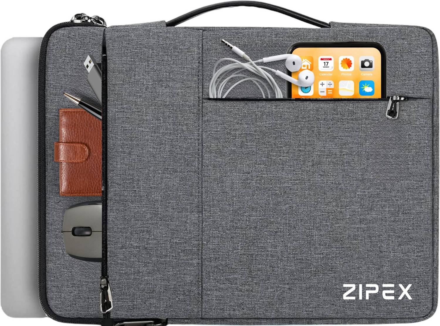 ZIPEX CAPTAIN 16 Inch Laptop Case with Handle | for All 15-16 inch Laptops | Waterproof Laptop Sleeve/Cover