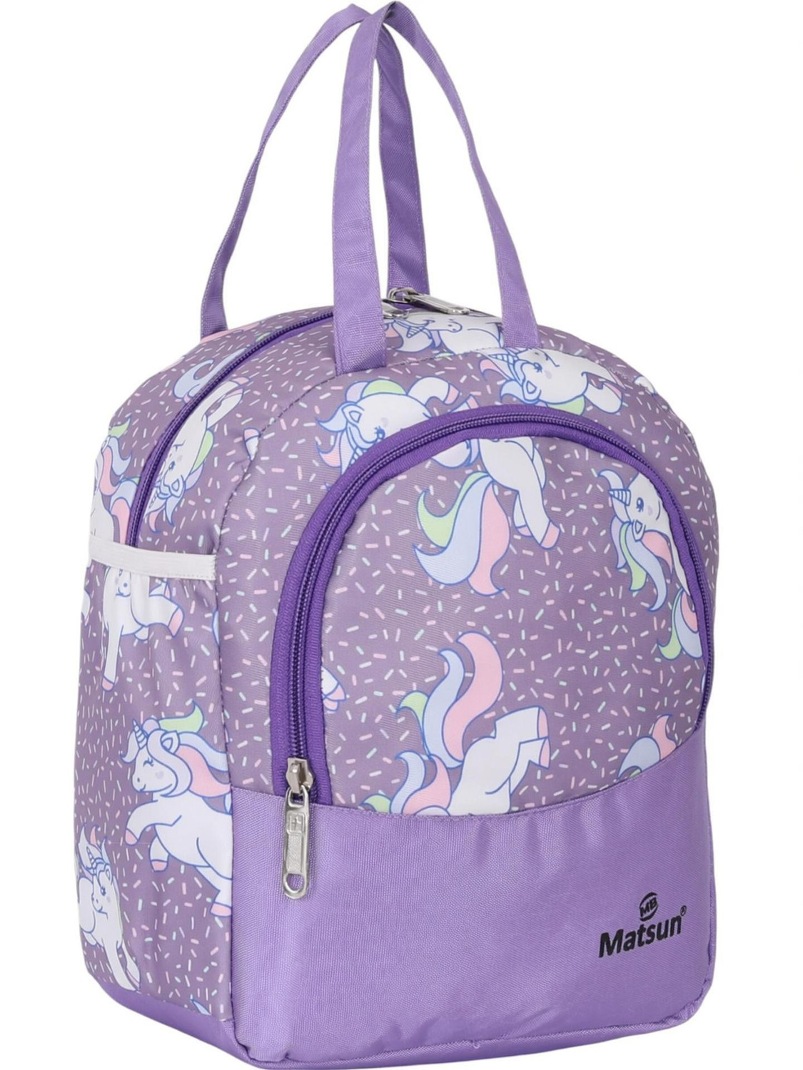 Image of Matsun Unisex Kids Printed Tiffin Bag | Insulated | Protects from Spills & Leakage Waterproof Lunch Bag (Multicolor, 8 L)