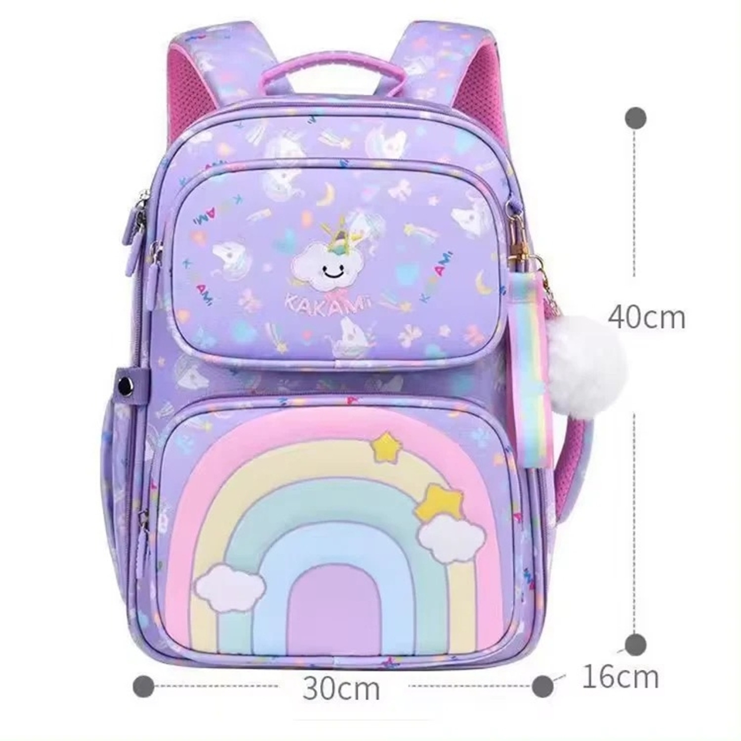 Image of Adoere school bag for girls Cute princess design backpack 20L Waterproof Backpack