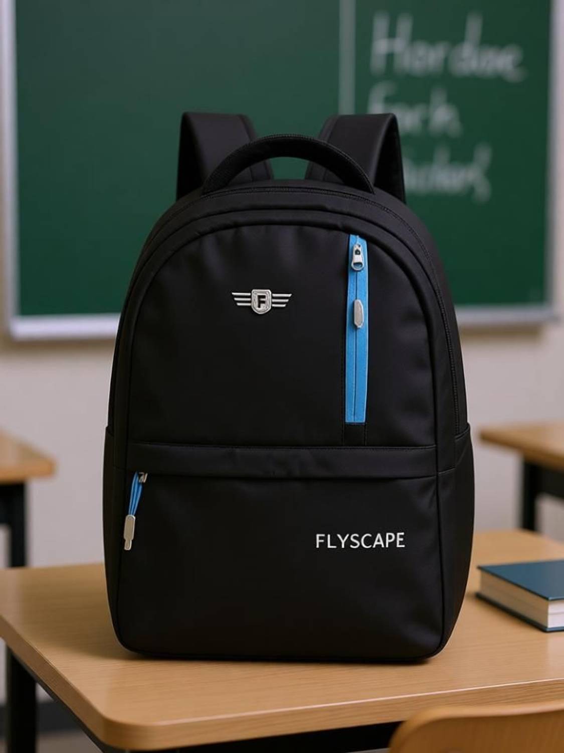 Flyscape TERROR Waterproof School Bag Black - Image 3