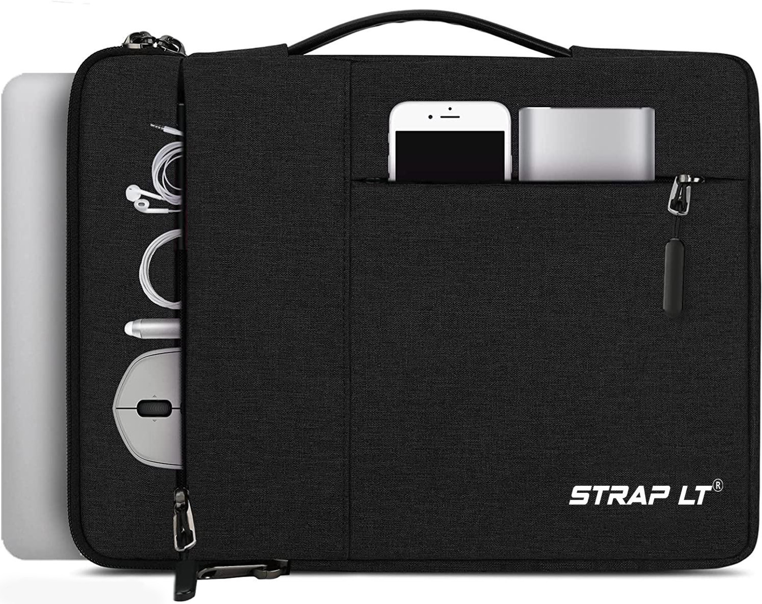 Image of Straplt 16 Inch Protective, Laptop Sleeve Bag Case Cover with Stretchable Handle Waterproof Laptop Sleeve /Cover