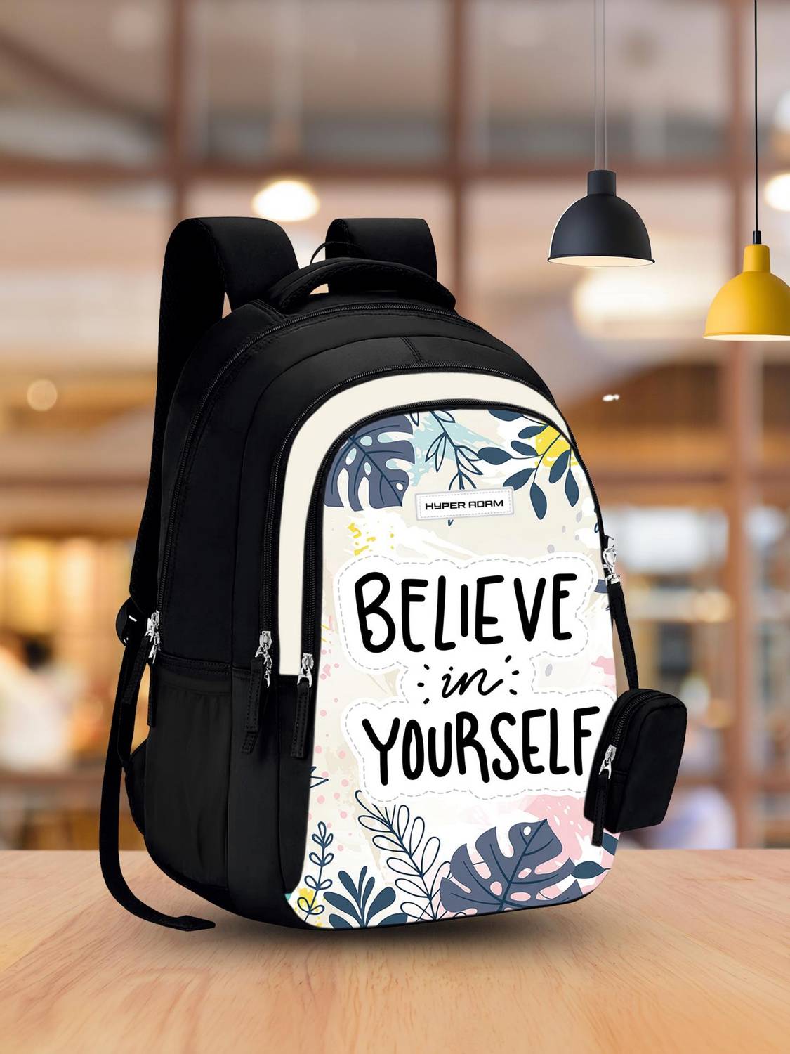Hyper Adam Cute Stylish Schoolbags For Kids Dustproof Extra Pouch Waterproof School Bag