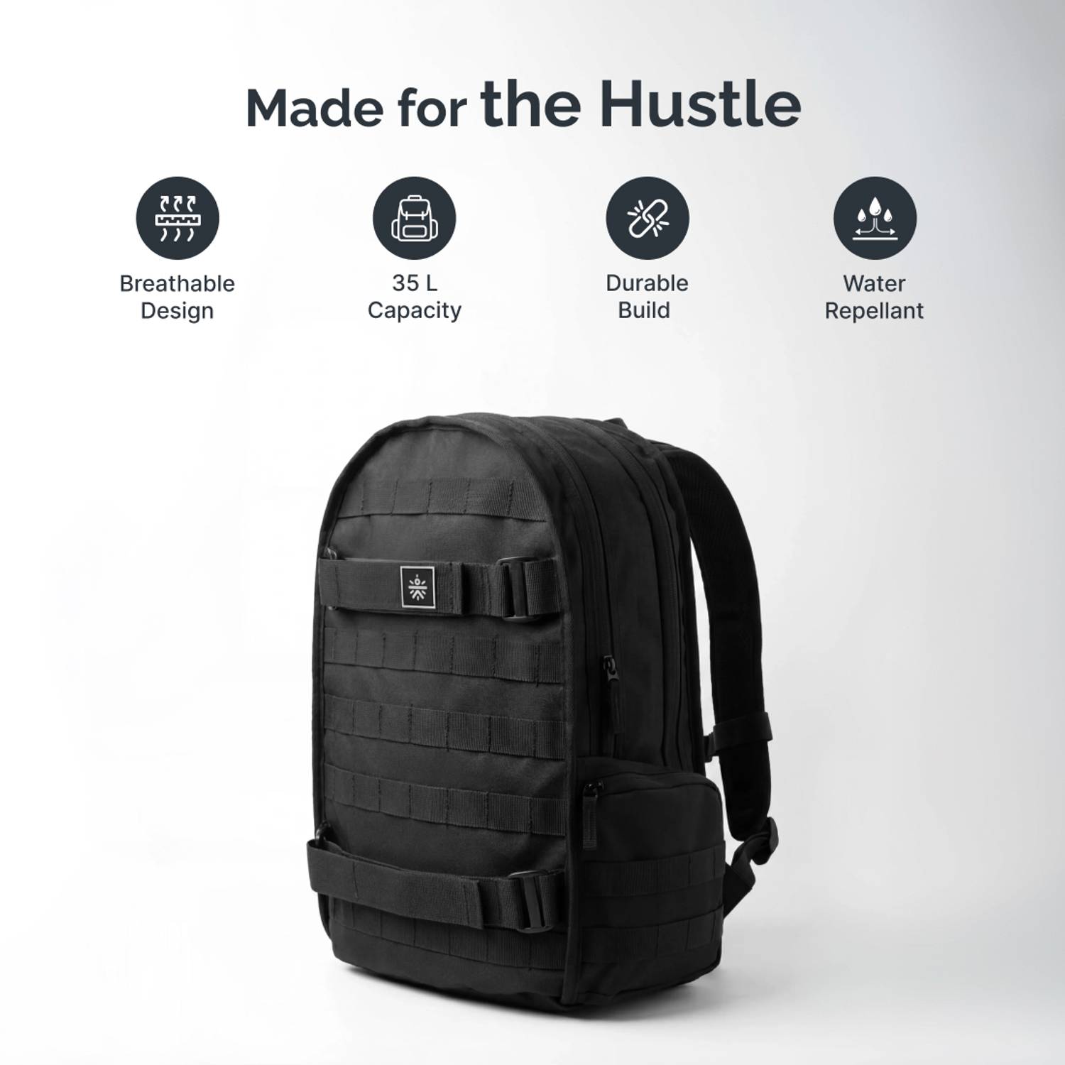 Cult Bagpack Black 35L Waterproof Backpack - Image 3