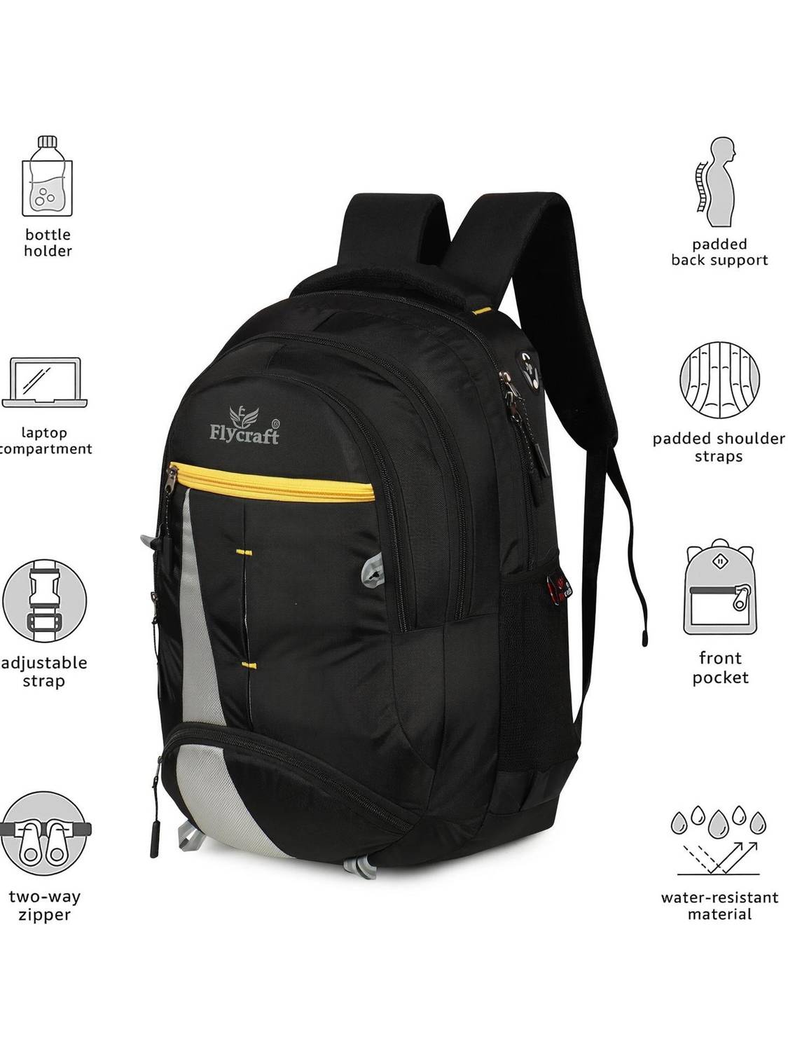 Flycraft simna.1555/4 spacy comfortable 4th to 10th class casual Waterproof School Bag