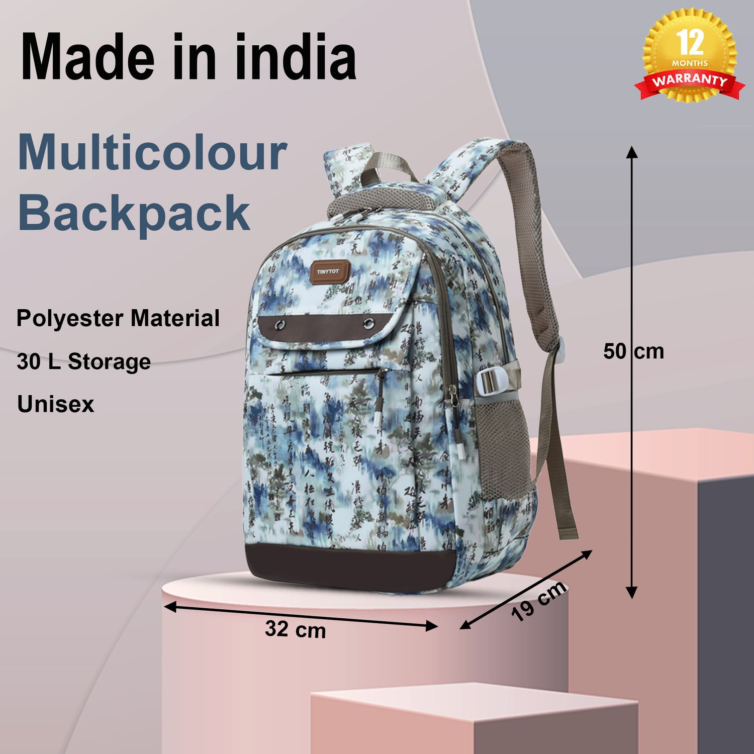 Image of Tinytot SB229 02L Unisex Office /College /Business Bag Upto 17 Inch Laptop Backpack 30 L Laptop Backpack