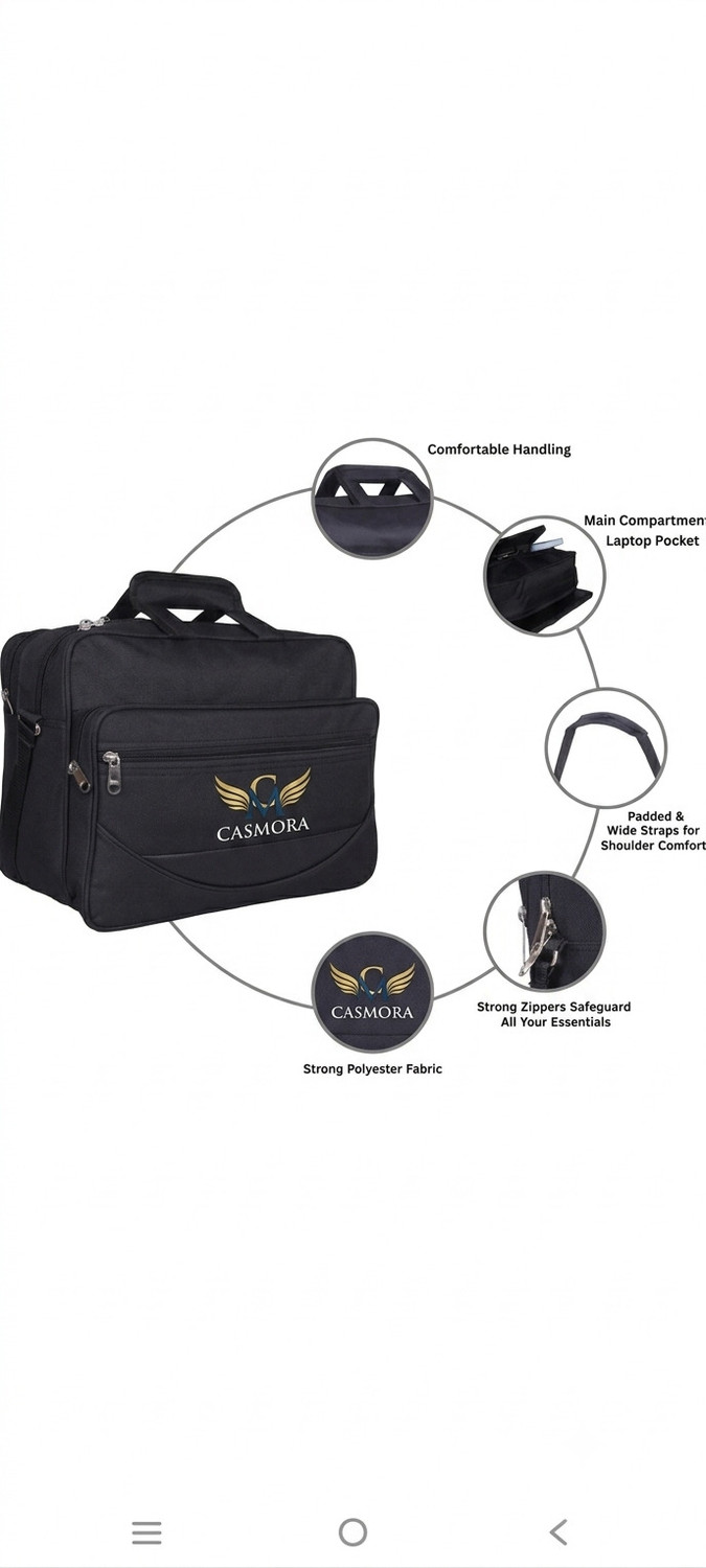 Image of Casmora Shoulder Bags Office Travel Cross-body Side Hand Carry Bag Waterproof Messenger Bag