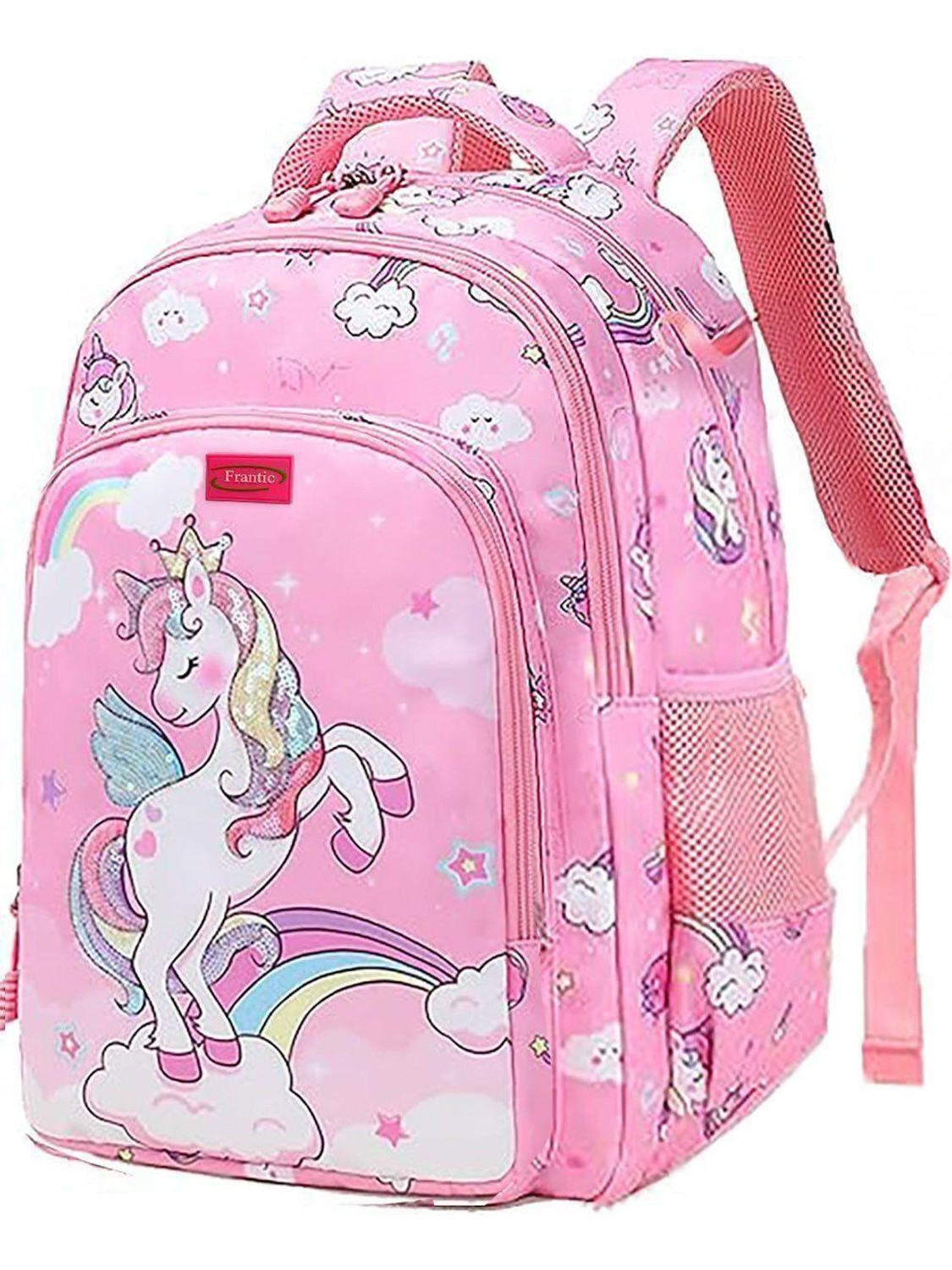 Frantic Printed Kids School Bag for Daily Use(RR Pink Dancing Unicorn ...