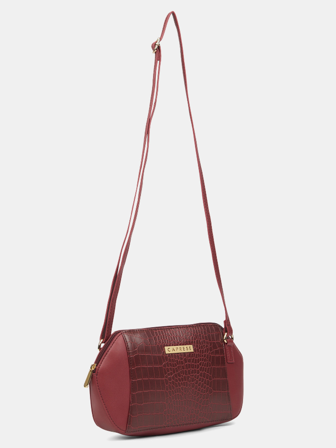 Image of Caprese York Sling Small Cherry Red Bag for Women Sling Bag