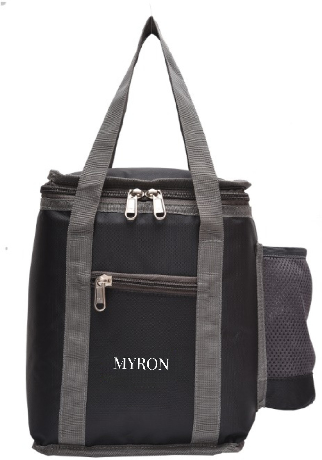 Image of Myron Lunch Tiffin beg Insulated Lunch /Tiffin Bag for school, college, office, picnic men & women Waterproof Lunch Bag (Black, 8 L)