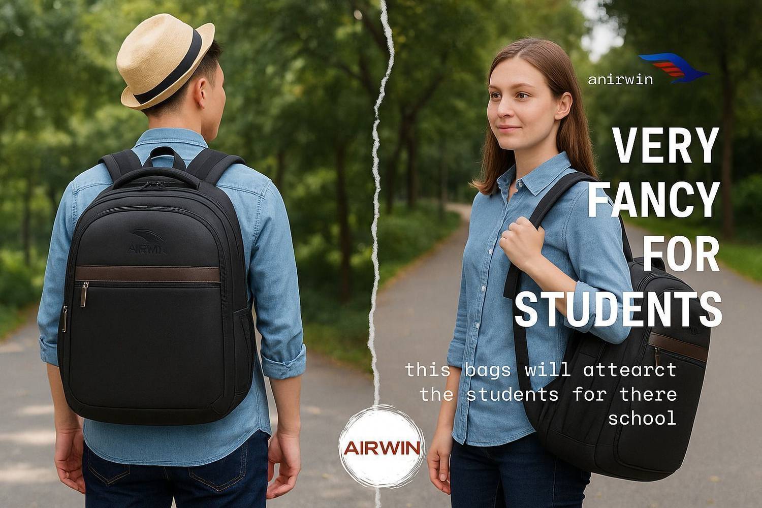 Airwin Lightweight & Spacious School Bag - Image 2