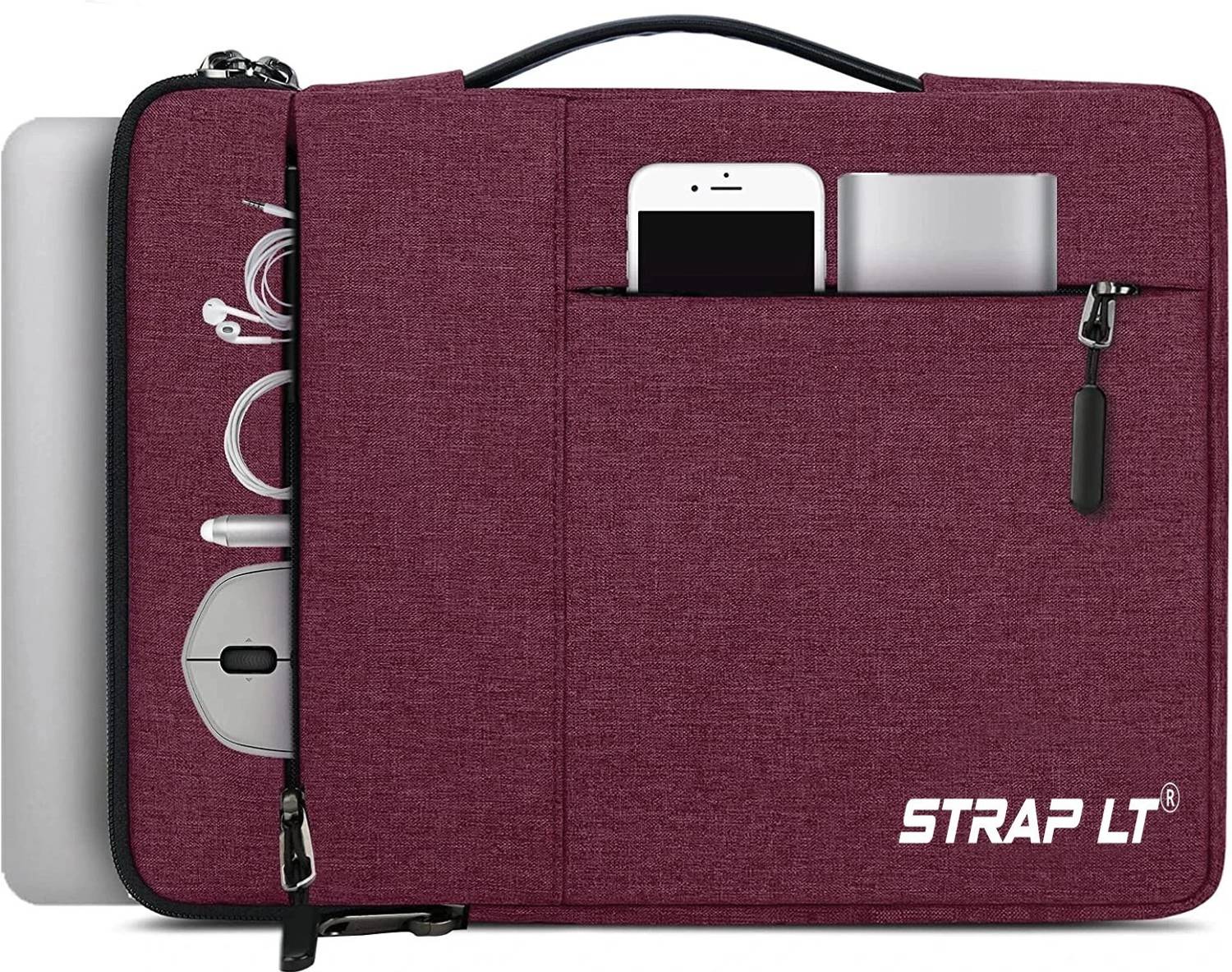 Straplt Laptop Bag Sleeve Case Cover for 15.6-16 Inch Laptop, Wit...mo