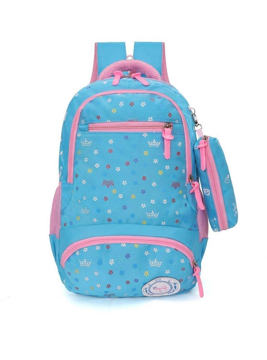 Tinytot SB115_01 School Backpack College Bag Travel Bag with Pencil Pouch 2nd Standard onward Waterproof School Bag