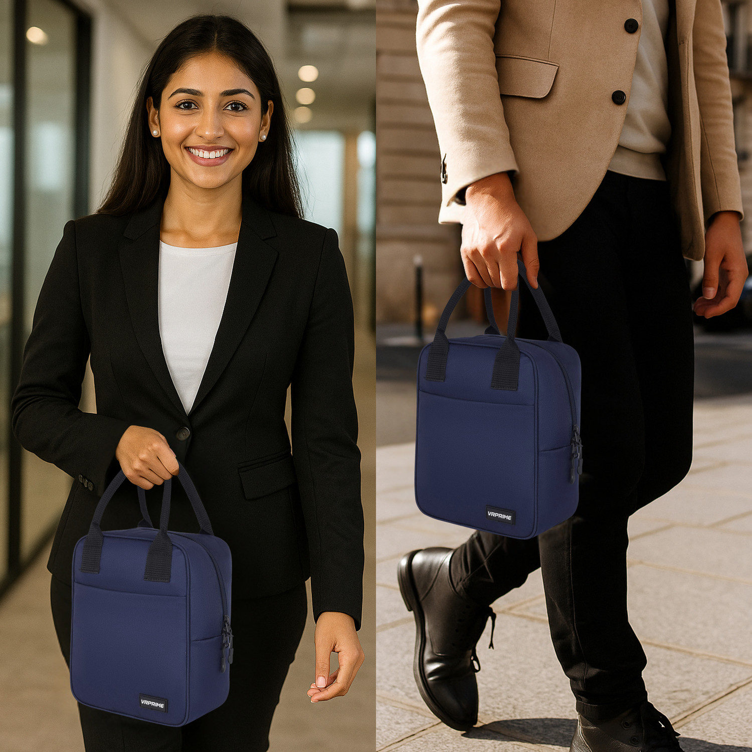 Image of VRPRIME Insulated Lunch Bag for Office,School & Travel | Hot & Cold Tiffin Bag Men Women Waterproof Lunch Bag