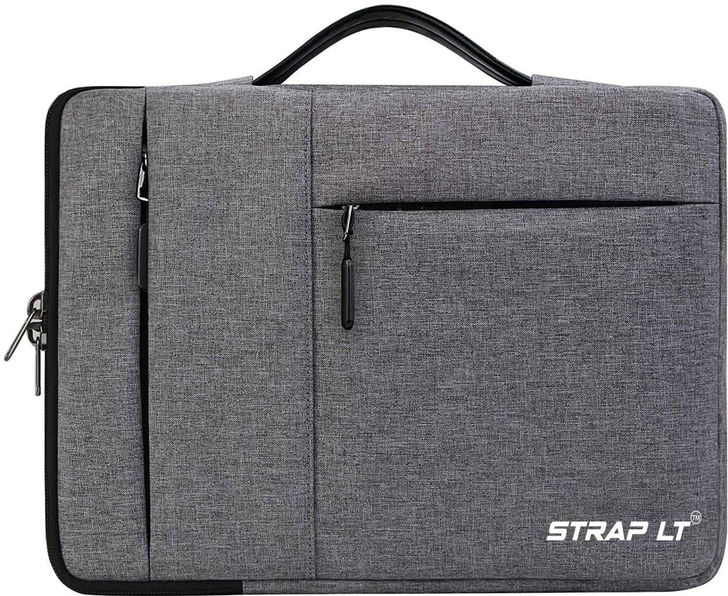Straplt Grey 15-16 Inch Laptop Messenger Bag - Image 3