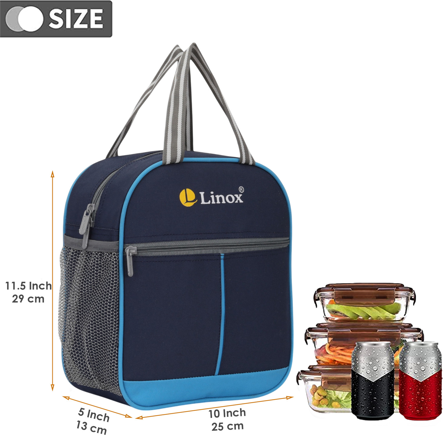 Image of LINOX Backpack, School bag & Lunch Bag - Durable & Stylish for Kids (1st to 5th) Waterproof School Bag
