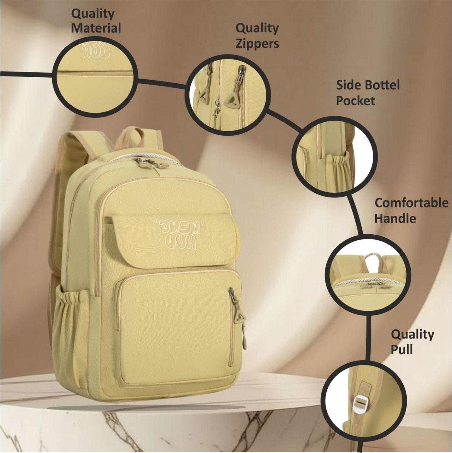 Image of Tinytot SB297 01 Japanese Style Korean Unisex School College Casual Laptop Backpack Bag Waterproof School Bag