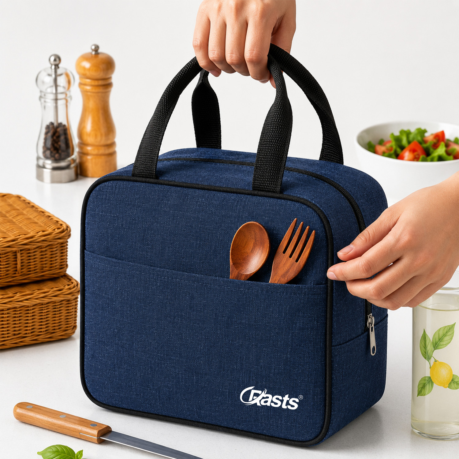 Image of Crasts Lunch Bag Office Tiffin Bags for Men Women Insulated Hot Cold Travel Picnic Bag Lunch Bag