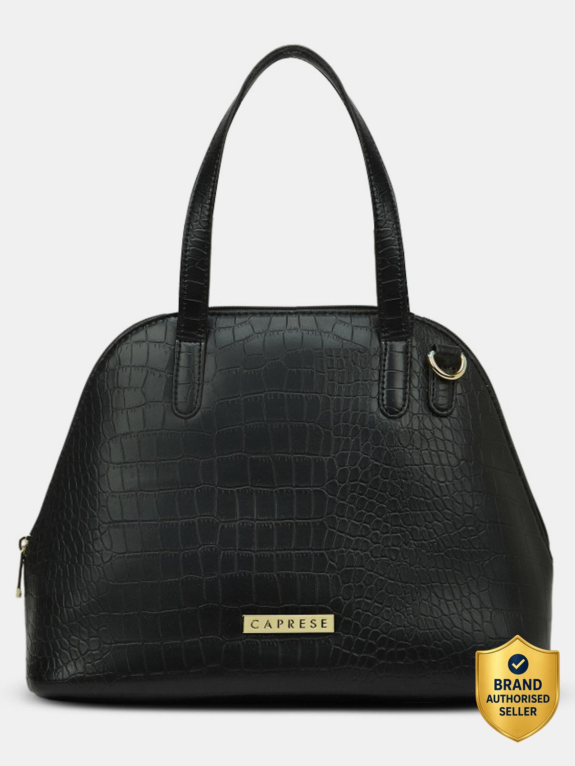 Caprese Basil Satchel Medium Black Shoulder Bag for Women Messenger Bag