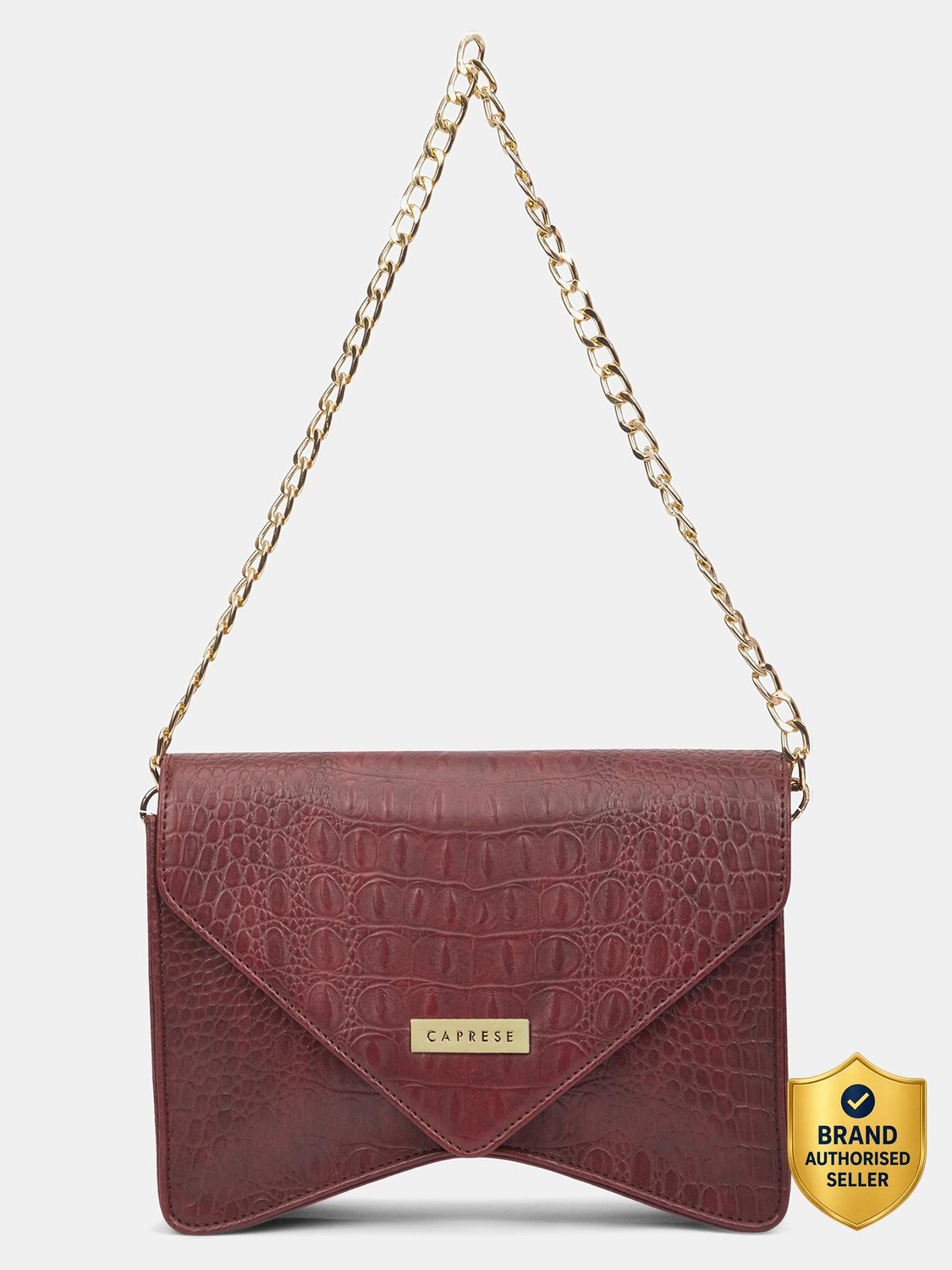 Image of Caprese Shaya Baguette Small Cherry Red Handbag for Women Shoulder Bag Shoulder Bag