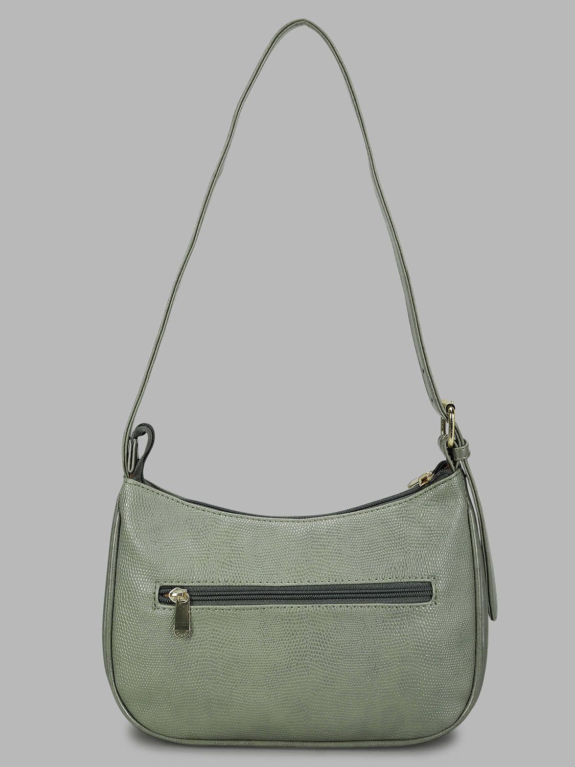 Image of Caprese Zenith Baguette Medium Sage Green Shoulder and Handheld Bag for Women Shoulder Bag