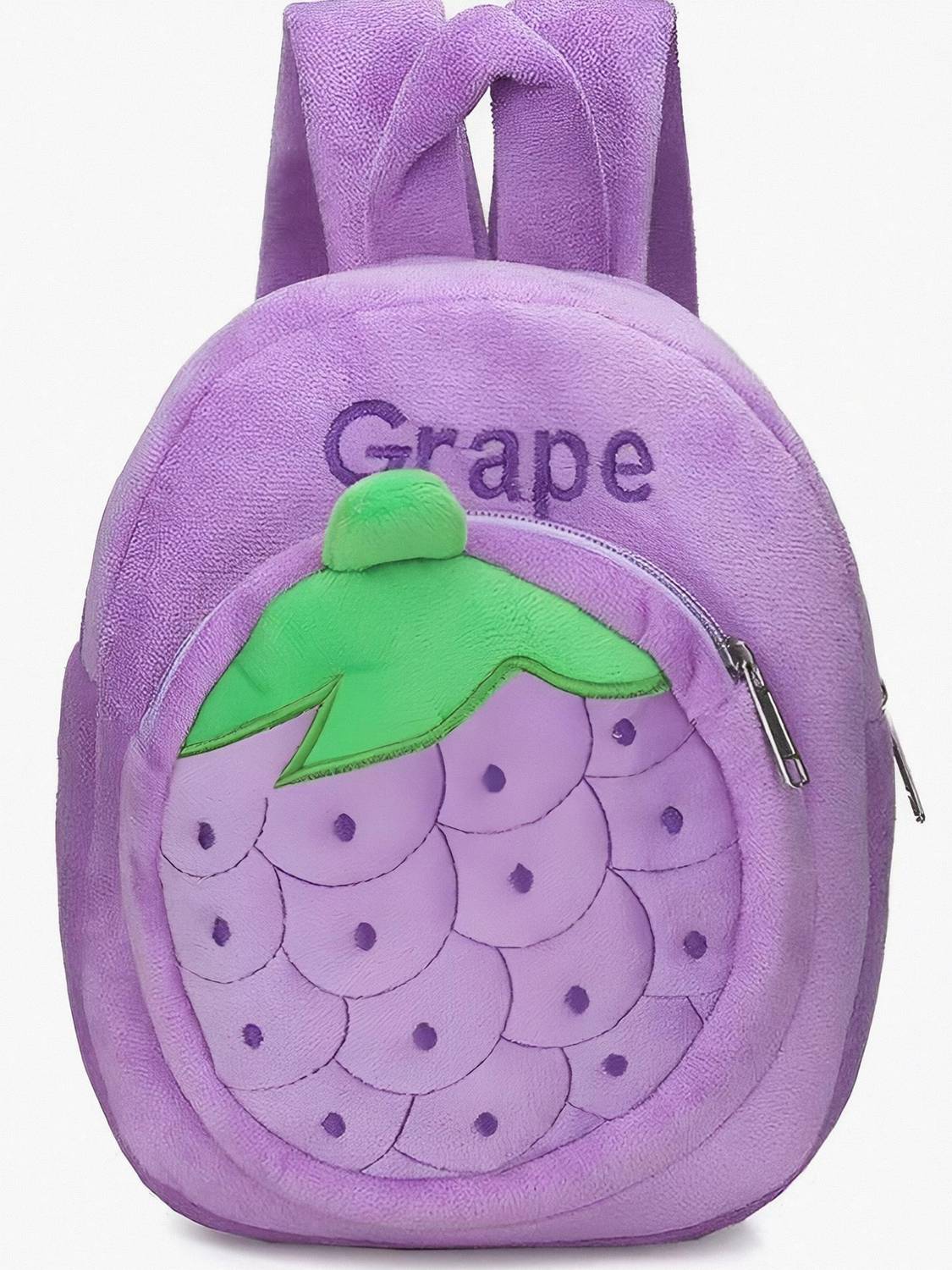 BlingNBeats Grape Plush Bag for 2 to 6 years kids 10L School Bag