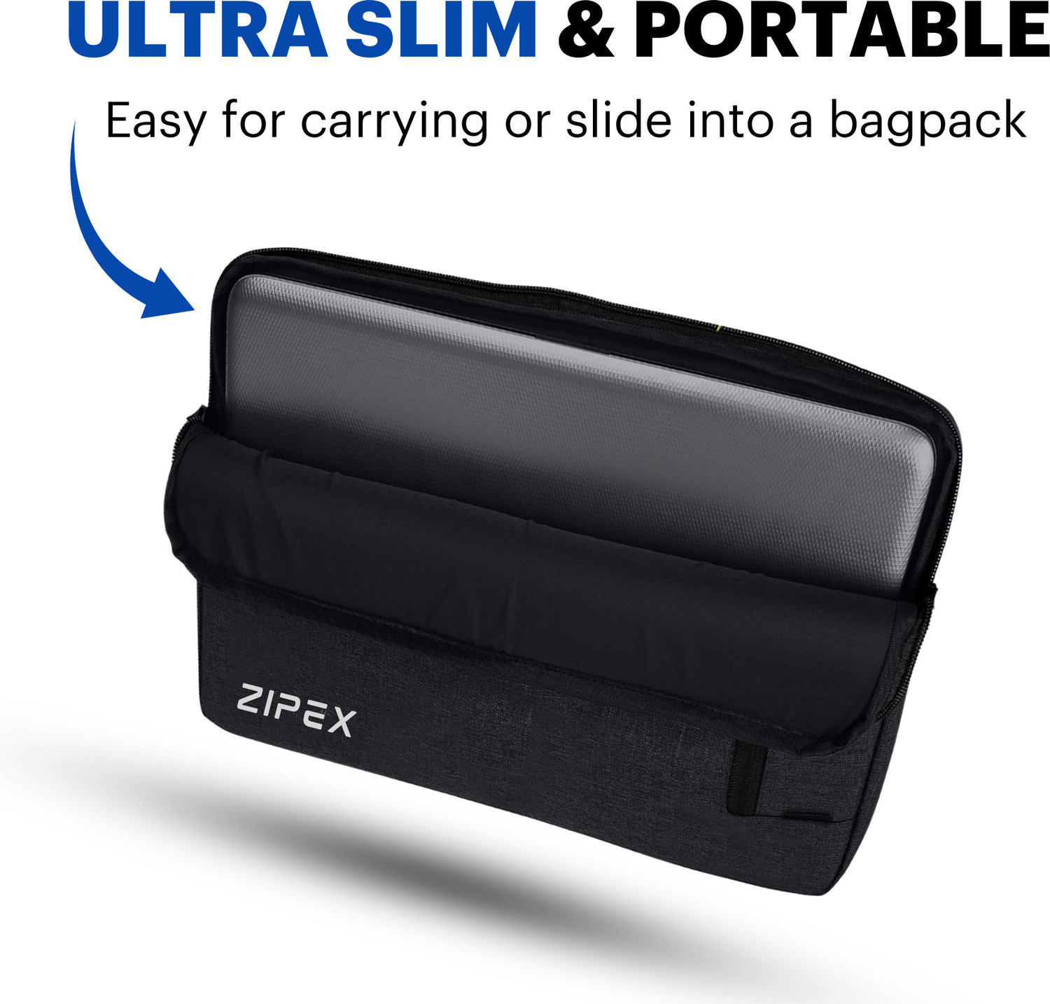 Image of ZIPEX PHOTONIC Laptop Case With Charger Pouch | Unisex | For 14 Inch Laptops Waterproof Laptop Sleeve /Cover