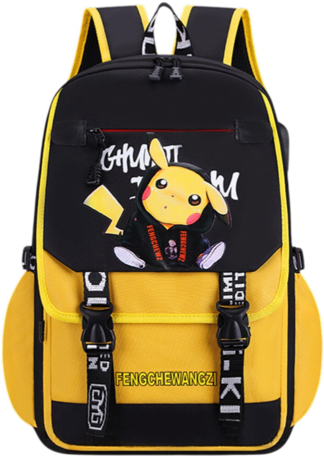 Image of Tlismi Cute Anime Cartoon Print School Bag with USB for Boys & Girls Waterproof Shoulder Bag