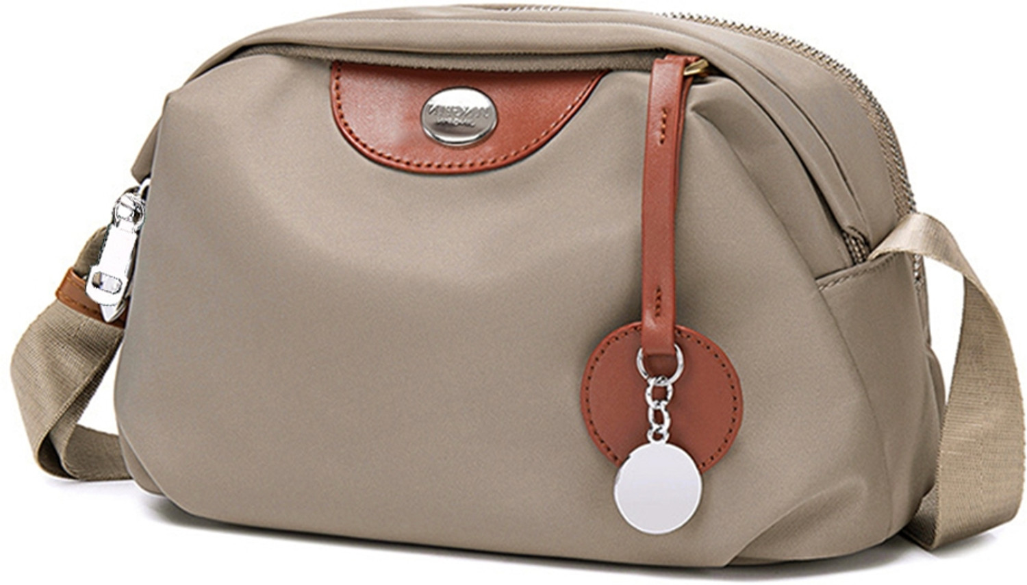 Image of sannidhi Fashion Women Crossbody Bag Casual Nylon Daily Bag Shoulder Bag Double Layer Waterproof Shoulder Bag