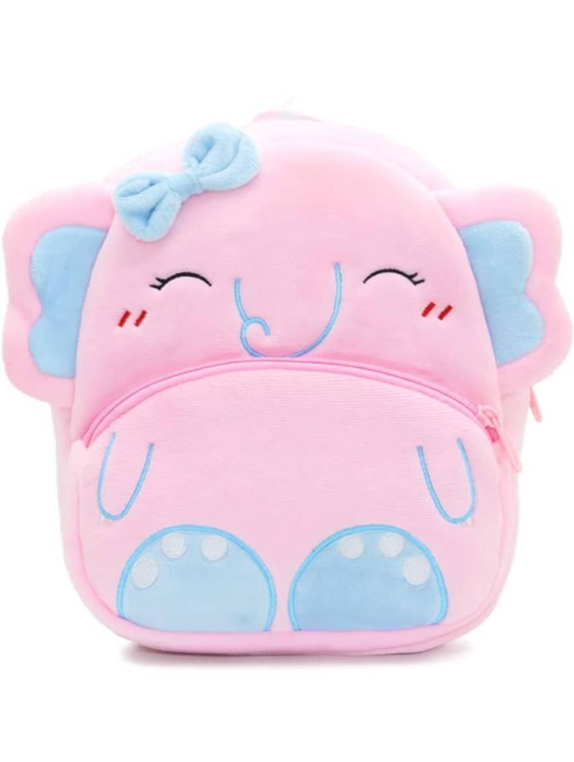 HappyChild Kids Elephant Plush Animal Cartoon Travel Bag for Baby Girl & Boy 2-6 Year School Bag