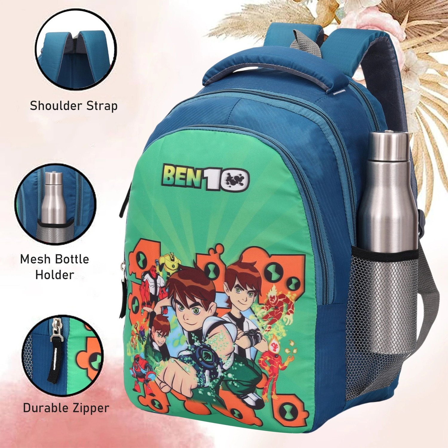 Image of KRAFTER Ben10 Pre School Nursery LKG /UKG /1st to 5th Class kids bag boys & girls bags Waterproof School Bag