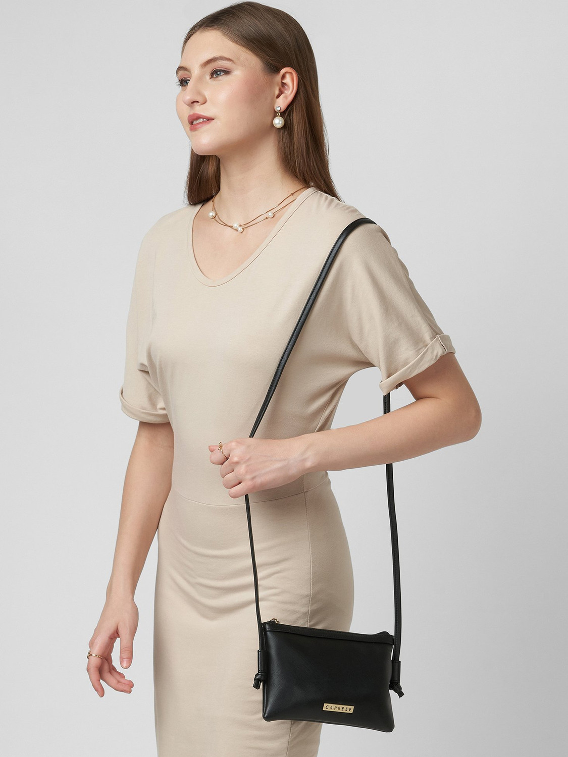 Image of Caprese Nellie Crossbody Small Black Bag for Women Sling Bag