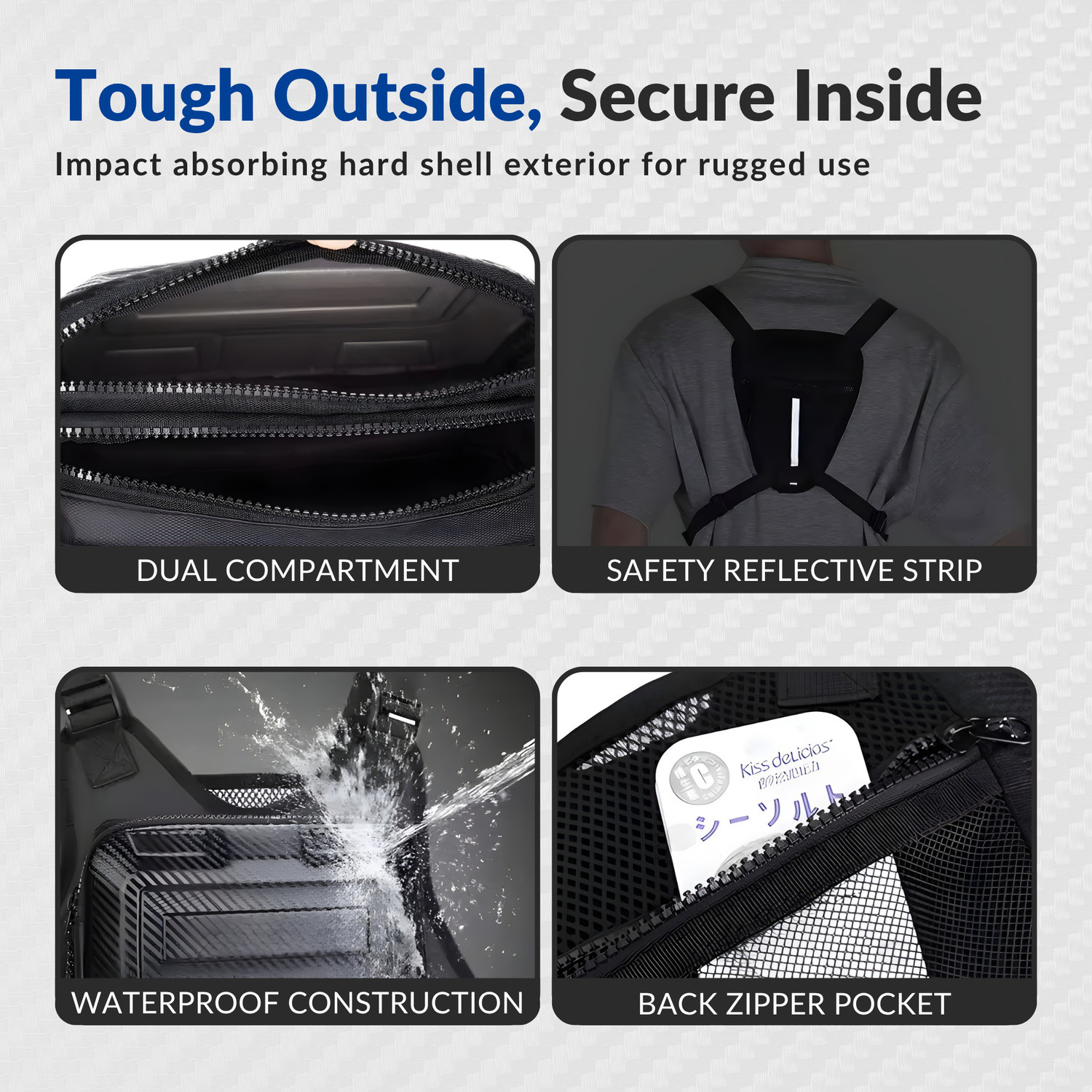 Image of Dr FITZY Tactical Chest Bag For Men, Running, Riding, Hiking, Cycling & Biker Bag Vest Waterproof Multipurpose Bag
