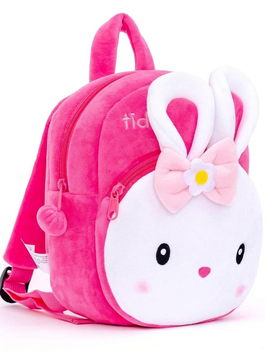 Image of Littoze Rabbit White School Bag Soft Material Plush Backpack Children's Gifts Boy /Girl /Baby School Bag For Kids (Age 2 to 6 Year) School Bag ( 12 L ) School Bag 12 L Backpack